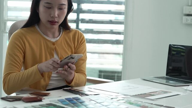 Architect could develop a concept for the design house in modern office.
