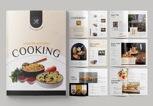 Cook Book Brochure Template Layout