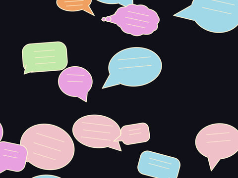Chat Message Bubbles Communication Pattern Backdrop