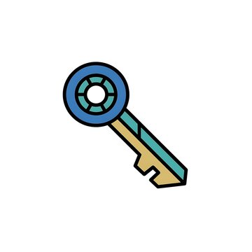 Stylized key icon representing financial access and digital security solutions.