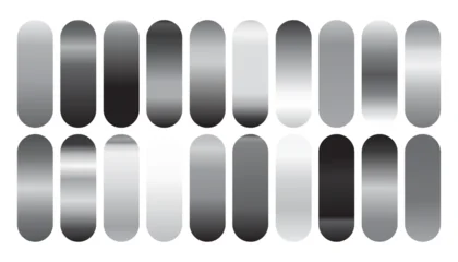 pack of dark metallic chrome or steel gradient palette design © starlineart