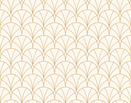 Art deco geometric seamless pattern. Abstract decorative retro background.
