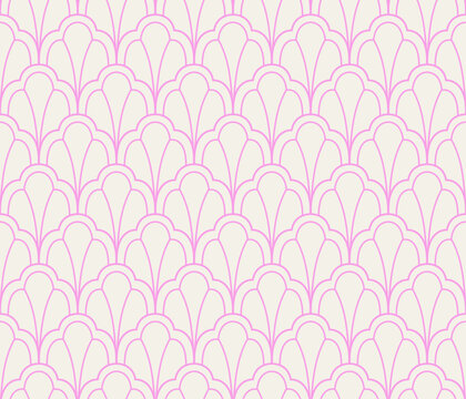 Abstract floral geometric texture. Seamless art deco ornamental background.