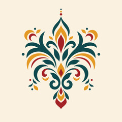 Vintage Ethnic Floral Fleur De Lis Ornament Vector Illustration Logo © ArifAttoriq