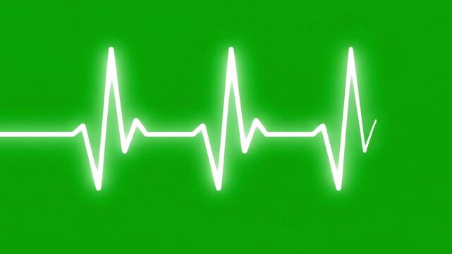 Green Screen EKG Heartbeat Monitor Animation