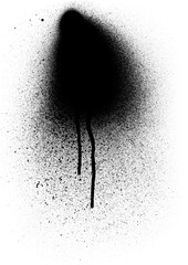 Naklejka premium Aerosol black spray texture with long drip lines for urban street art graphic design.