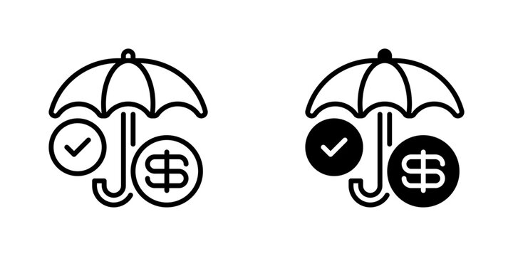Risk Management Line Icon, Outline Symbol for Danger Assessment, Hazard Prevention, Business Strategy, Safety Policy, and Financial Precaution. Vector Sign Icon.