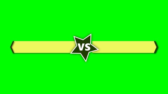 Versus banner template with star shape and empty text fields for competition