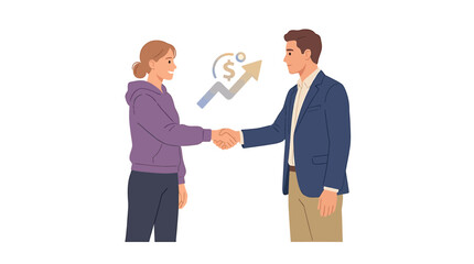 Fototapeta premium Project Manager and Engineer Handshake Agreement