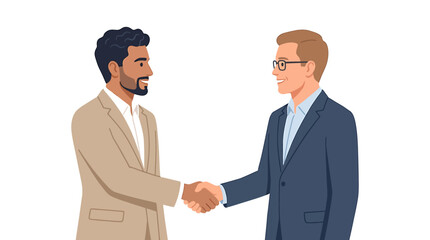 Fototapeta premium Music Industry Executives Handshake Over Gold Record
