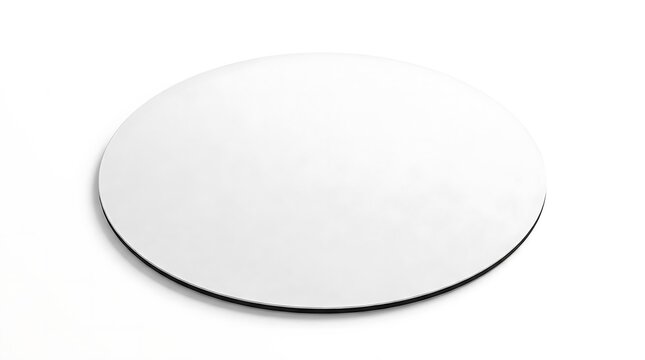 A high-quality blank circle mouse pad isolated on a clean white background for a professional office setup or custom digital printing and design needs