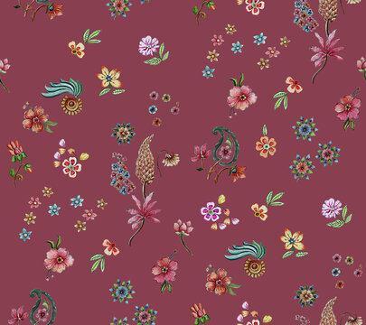Seamless All Over Pattern  Background Abstract Flowers Background