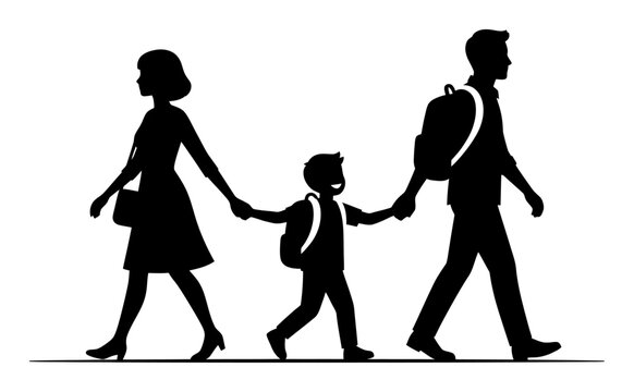 Conscious Uncoupling Co-Parenting Vector Illustration