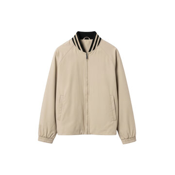 Beige bomber jacket graphic