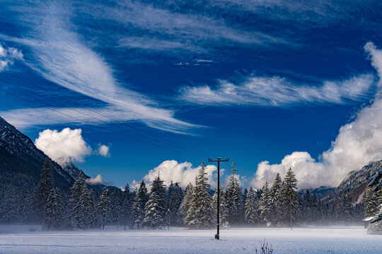 Winterlandschaft im Graswangtal