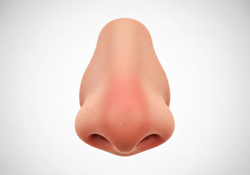 Close up view of a human nose