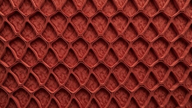 Red 3D Honeycomb Geometric Texture Background