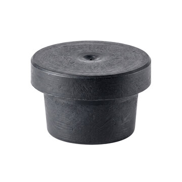 Black rubber stopper plug for laboratory and industrial sealing