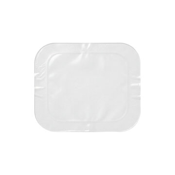 Square sterile adhesive wound dressing patch mockup