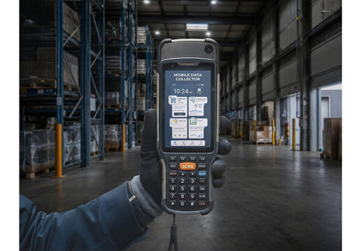 Mobile Data Collector Mockup Realistic Render for Branding and Commercial Use