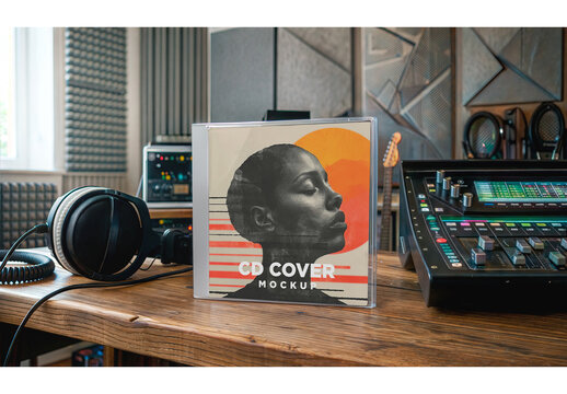 CD Cover Mockup Realistic Design for Brand Presentation and Marketing