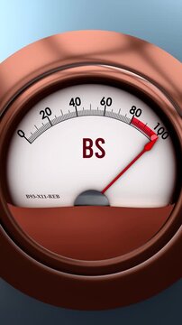 bs meter that is hitting a full scale, showing a very high level of xxx, overload of it, too much of it. Maximum value, off the charts.