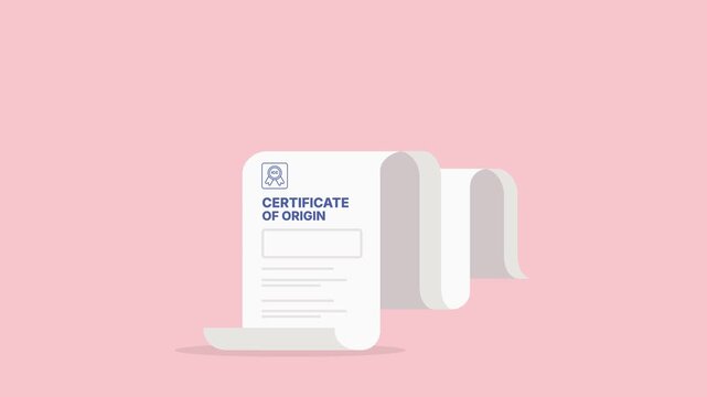 Certificate of Origin Trade Document