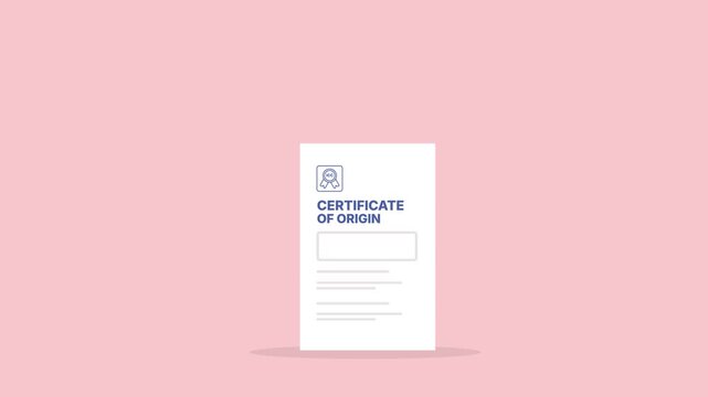 Certificate of Origin Trade Document