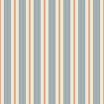 Pinstripe blue and beige seamless pattern with narrow lines. Classic fabric. Elegant design. Simple monochrome background. Print, wallpaper, pajama.