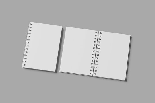 Minimalist Notebook Mockup in Industrial Style