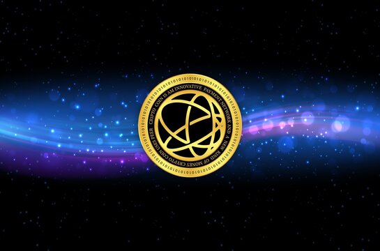 celestia-tia cryptocurrency logos images on digital background. 3d illustrations.