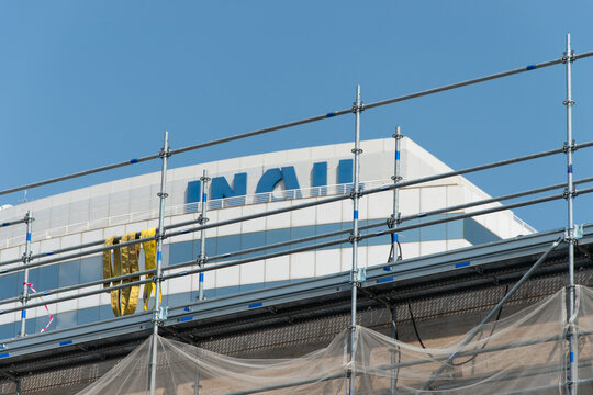INAIL building in the EUR district of Rome, headquarters of the National Institute for Insurance against Accidents at Work, the national body responsible for insurance and workplace safety in Italy.