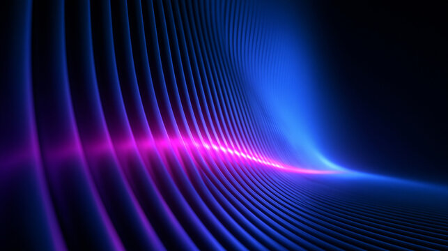 Futuristic Neon Light Wave Abstract Technology Background
