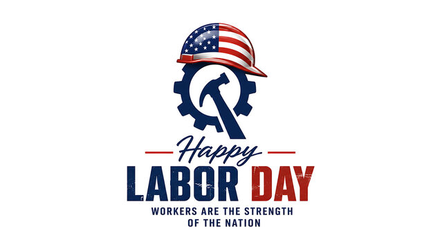 Happy labor day celebration with american flag and eagle Labor Day, Happy Labor Day, American Labor Day, Labor Day USA
