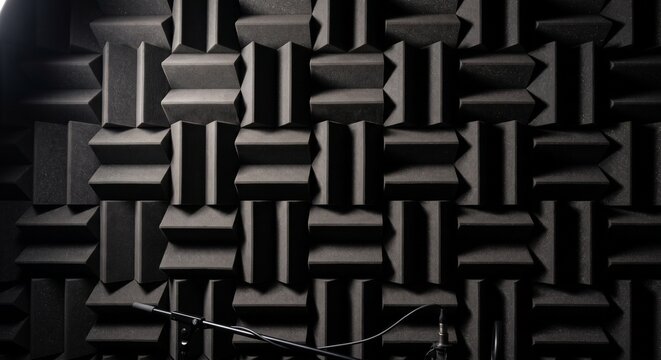 Sleek Geometric Soundproof Studio Wall Panels
