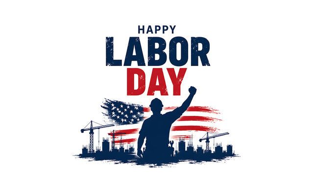 Person raising fist celebrating labor day with american flag Labor Day, Happy Labor Day, American Labor Day, Labor Day USA