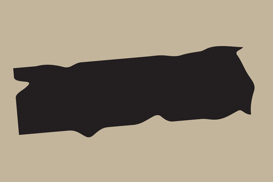 Silhouette map of the country of nepal