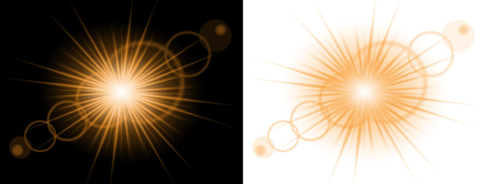 Golden Radiant Light Burst