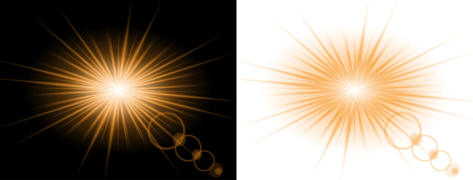 Golden Solar Ray Explosion