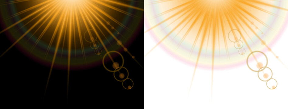 Golden Lens Flare Sparkle