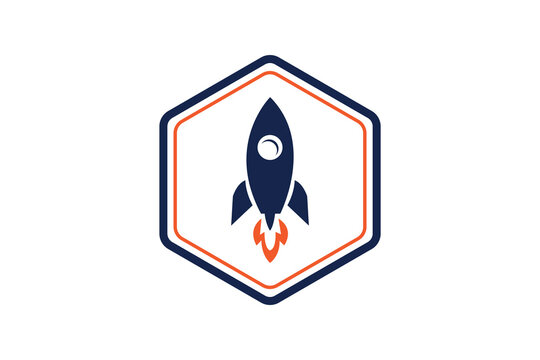 Rocket Logo vector illustration on white background