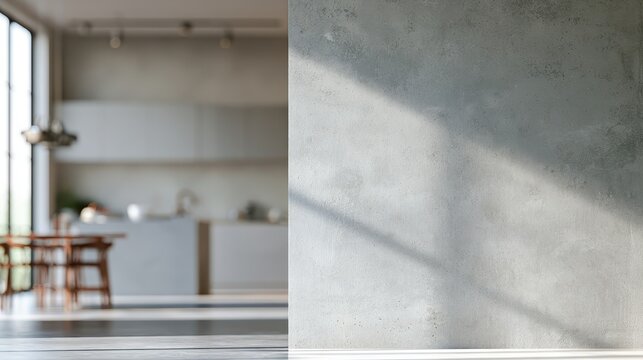 Industrial gray concrete wall surface as a clean background for design and decor