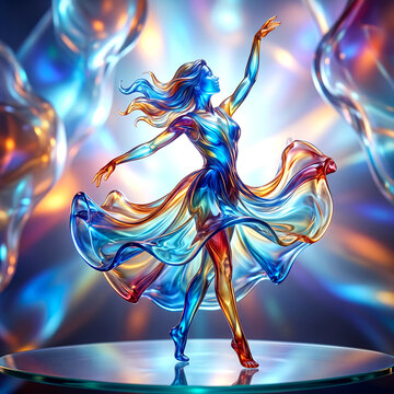 glass figurine of woman dancing