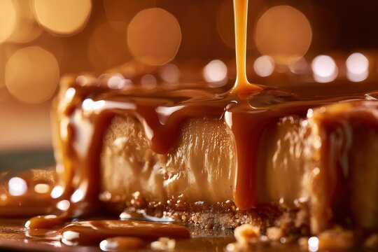 Intimate food close-up highlighting crust, filling, and golden bokeh lights