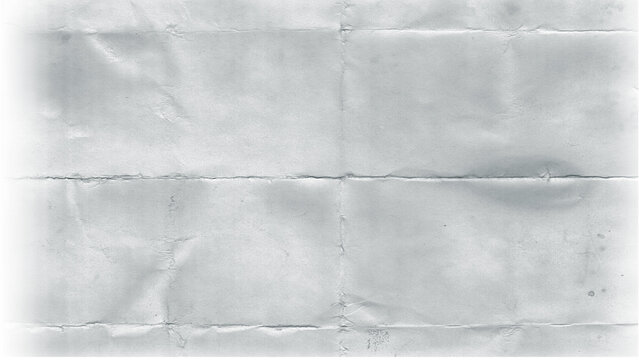 Old creased paper texture with symmetrical fold lines and subtle gray gradients creating natural distressed surface aesthetic for rustic scrapbooking or digital design vintage backgrounds