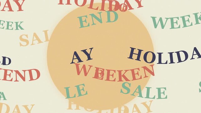 Animated Holiday Weekend Sale Kinetic Typography Background