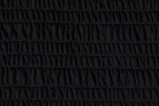 black smocked material