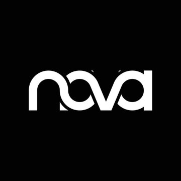 Modern nova logo design, typography text nova logo design, word mark nova logo design