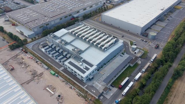 Digital infrastructure and modern data center facility in Siziano, Italy