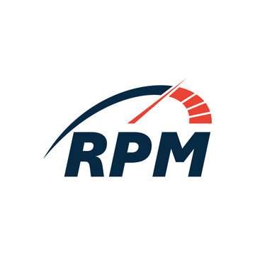 RPM for racing speed logo design inspiration